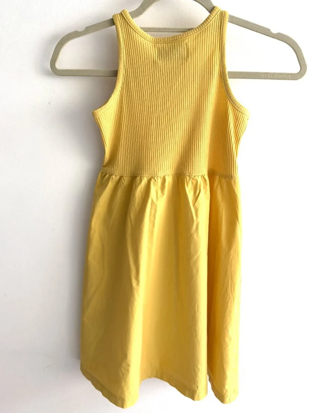 Old Navy Girls Size 8 Yellow Dress Sleeveless Mixed Material